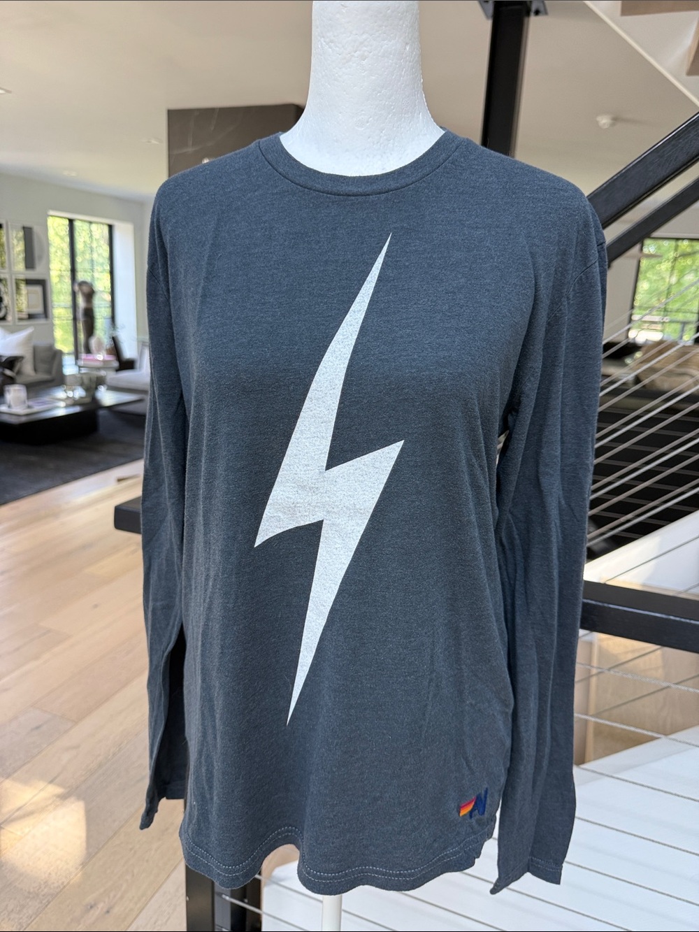 Aviator Nation Bolt Long Sleeve Boyfriend Tee